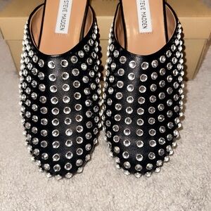 Steve Madden Women's Glimmer Embellished Slide Mule Clogs